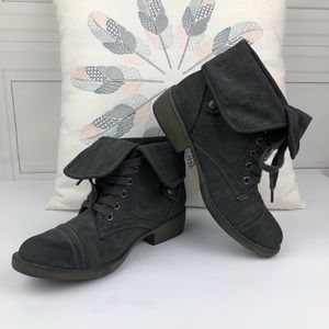 Gray Booties flap down
